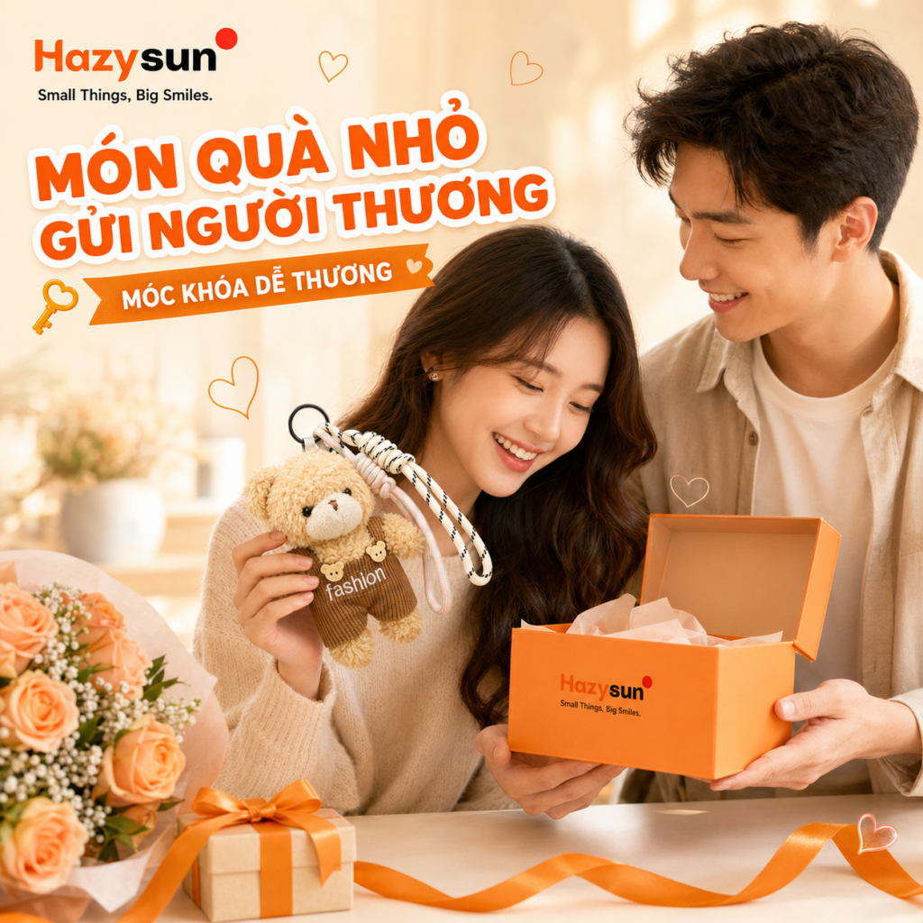 tặng quà móc khóa, thay lời quan tâm đến người thương