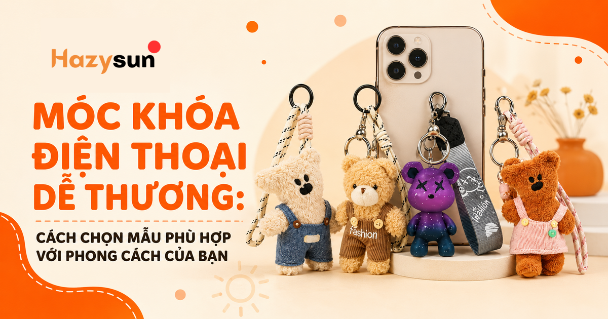 Móc khóa điện thoại dễ thương tại Hazysun