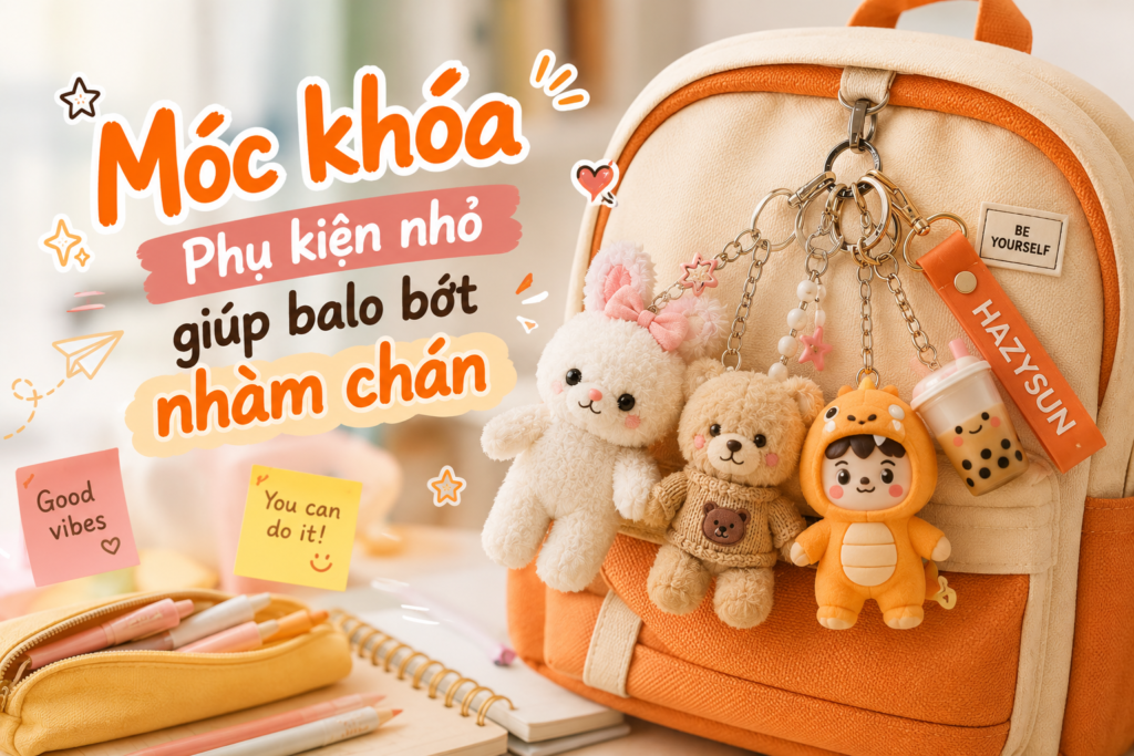Móc khóa Hazysun là phụ kiện nhỏ giúp balo bớt nhàm chán và nổi bật hơn